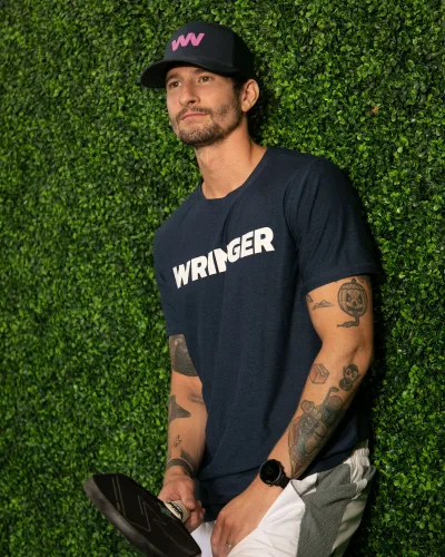 Wringer Wear Men's Wringer Performance Tee | Heather Navy