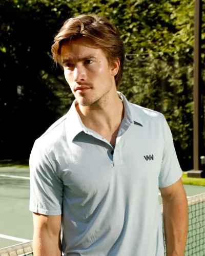 Wringer Wear Men's Everyday Performance Polo | Hydrangea