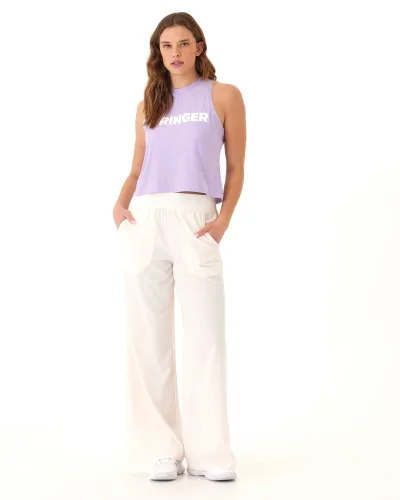 Wringer Wear 女裝寬腳長褲 | Whisper White