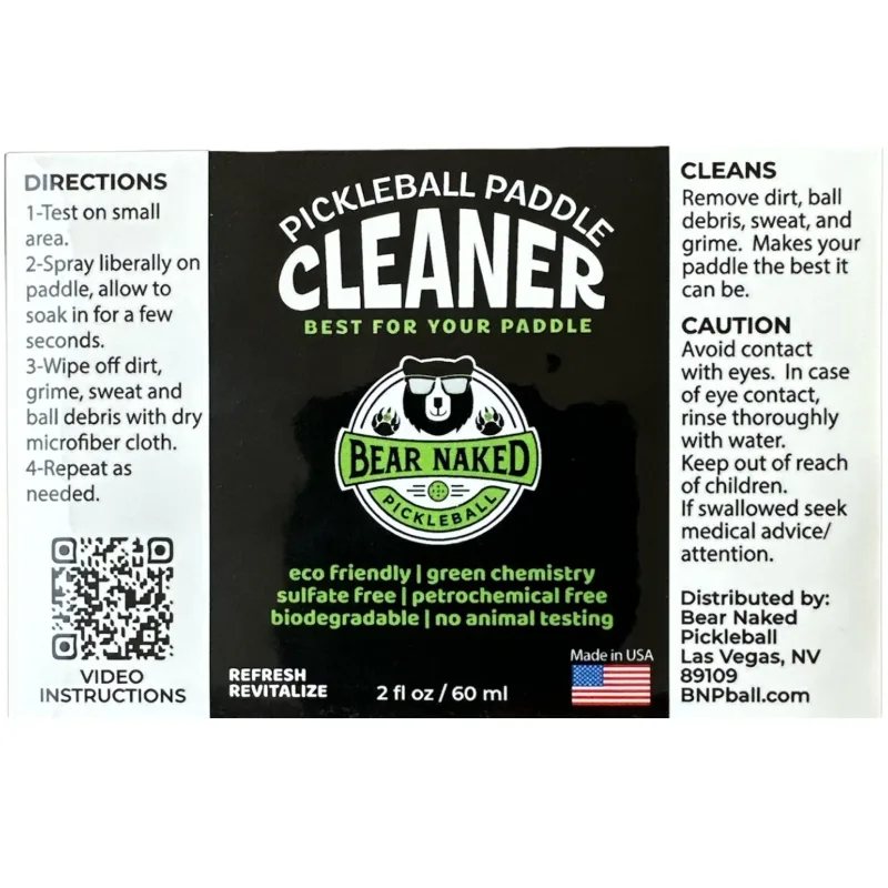 Bear Naked Paddle Cleaner Kit | Dua Botol 2 oz dan Handuk