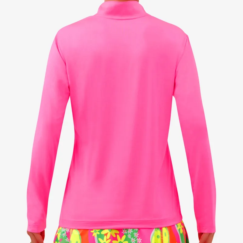 Sudadera con media cremallera Pickleball Bella Hot Pink