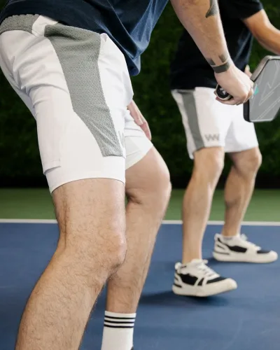 Calções de Pickleball com Forro Mojave 6" para Homem da Wringer Wear | Branco