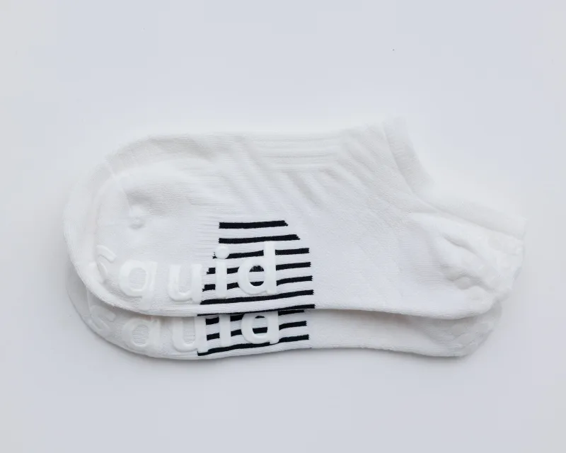 Squid Socks White Grip Socks | No-Show