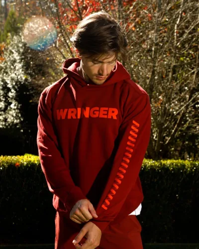 Wringer Wear Men's Core Graphic Hoodie | Heather Sun Dried Tomato