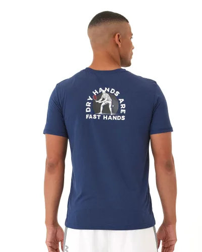 Wringer Wear Men's Fast Hands Graphic Tee | Heather Navy