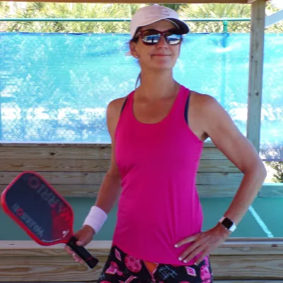 Pickleball Bella Pink Racerback Tank