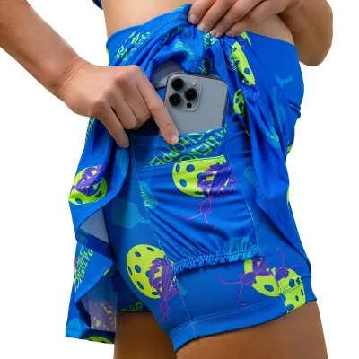 Pickleball Bella Patience Grasshopper Drop Pleat Skort
