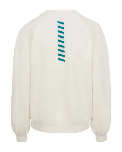 Wringer Wear 여성 크루넥 스웨트셔츠 | Whisper White