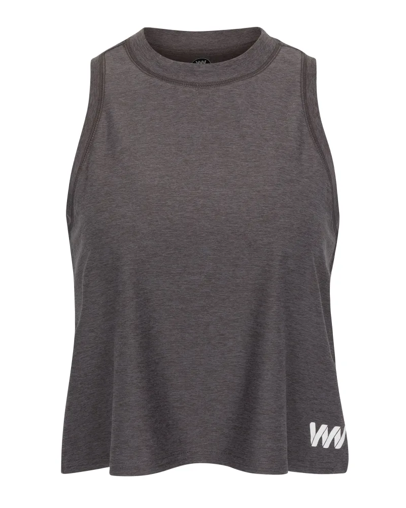 Wringer Wear Women's Logo Performance Tank | Heather Forged Iron