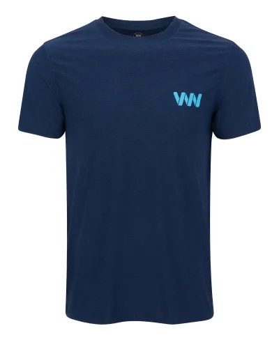 Wringer Wear Men's Logo Performance Tee | Heather Navy