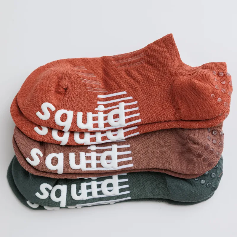 Squid Socks Earthbound Grip Socks 3-Pack | No-Show