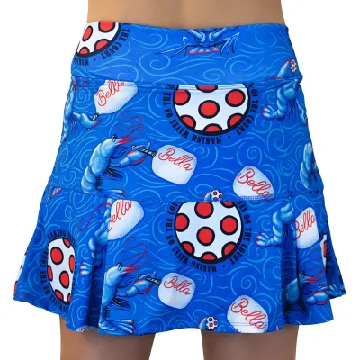 Pickleball Bella Lobster Monster Drop Pleat Skort