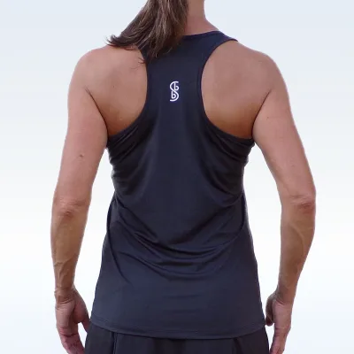 Pickleball Bella Black Racerback Tank