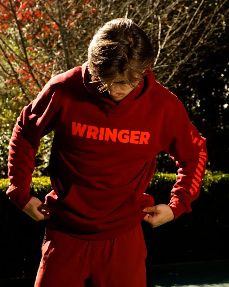 Wringer Wear Men's Core Graphic Hoodie | Heather Sun Dried Tomato