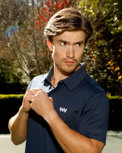 Wringer Wear Everyday Performance Polo dla mężczyzn | Heather Navy