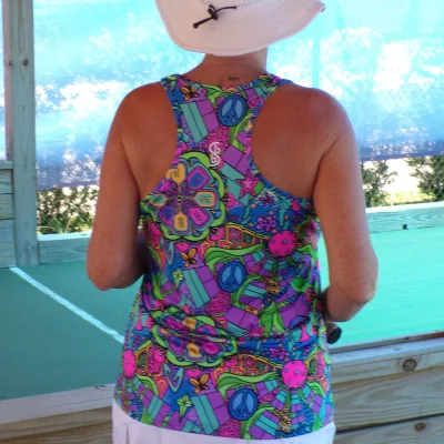 Pickleball Bella Groovy Racerback Tank
