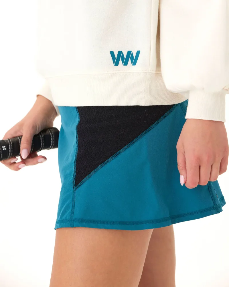 Wringer Wear Women's Moab 12" Pickleball Skirt | Deep Lake