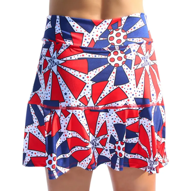 Pickleball Bella United We Dink Drop Pleat Skort