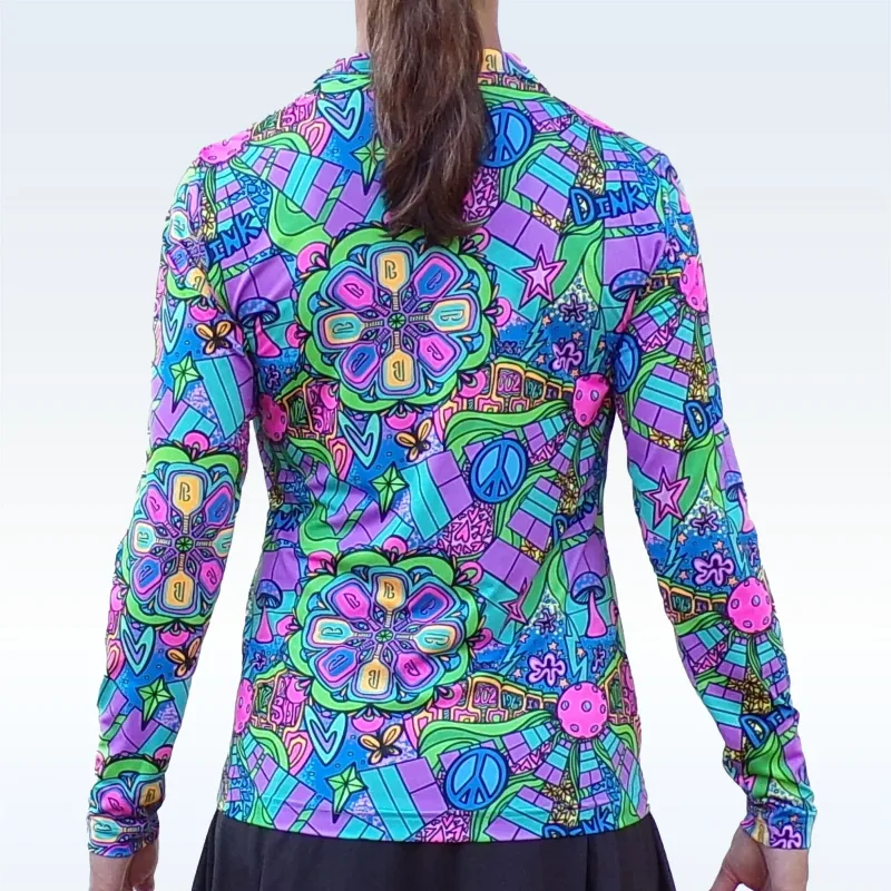 Pickleball Bella Groovy 1/4 Zip Pullover