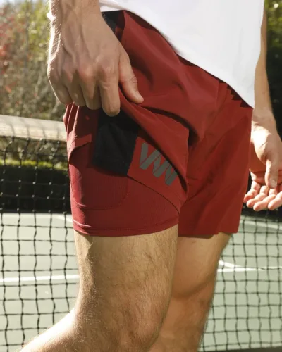 Wringer Wear Men's Mojave 6" Lined Pickleball-shorts | Sun Dried Tomato