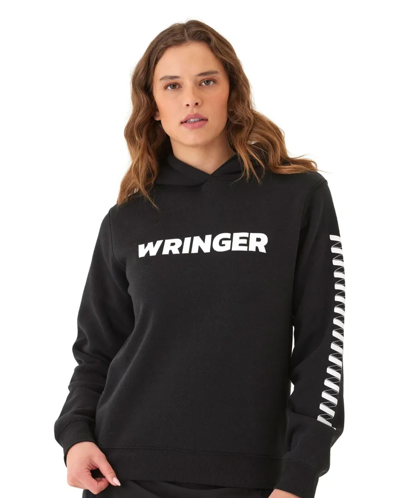Wringer Wear Women's Core Graphic Hoodie | Black