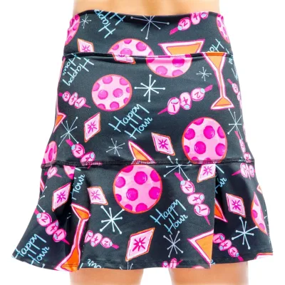 Pickleball Bella Martini 2-4-1 Happy Hour Drop Pleat Skort