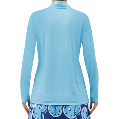 Pickleball Bella Sky Blue 1/4 Zip Pullover