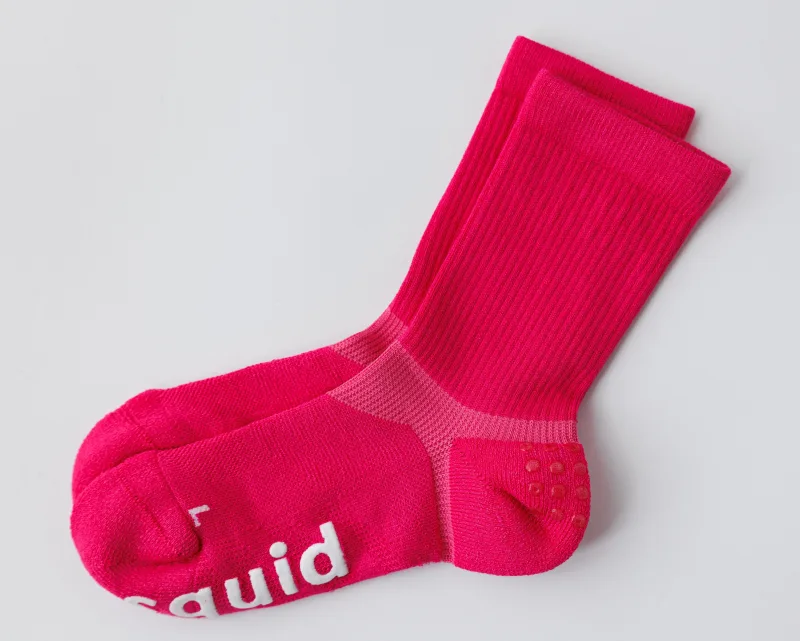 Squid Socks Electric Pink Calcetines Antideslizantes | Caña Alta