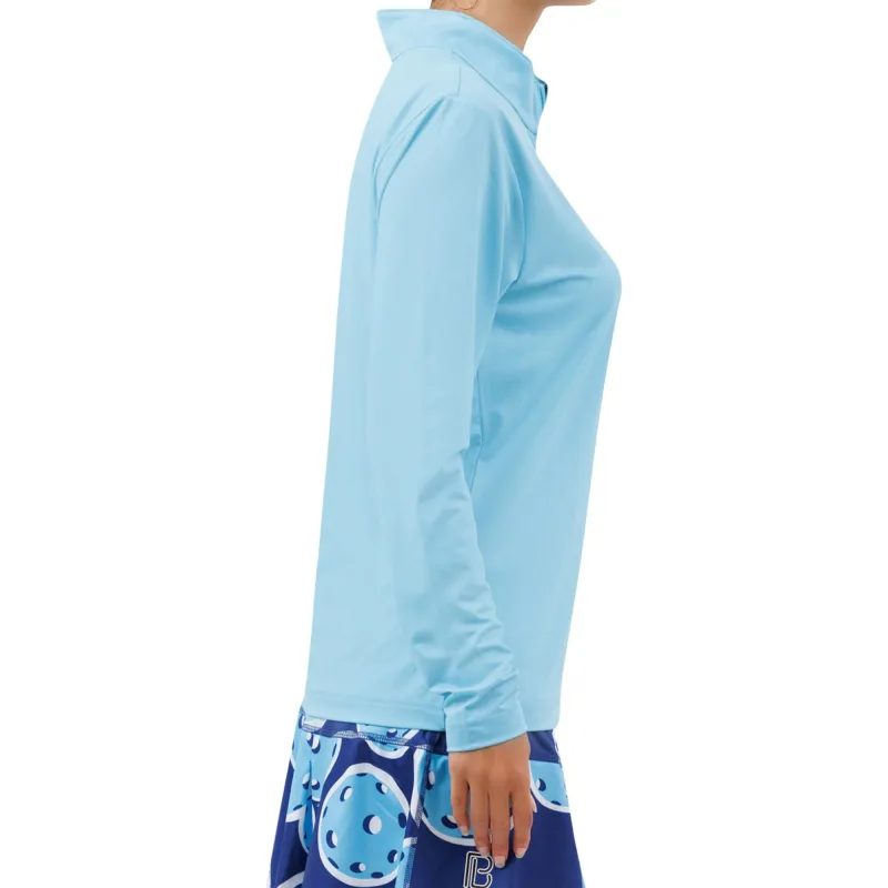 Pickleball Bella Sky Blue 1/4 Zip Pullover