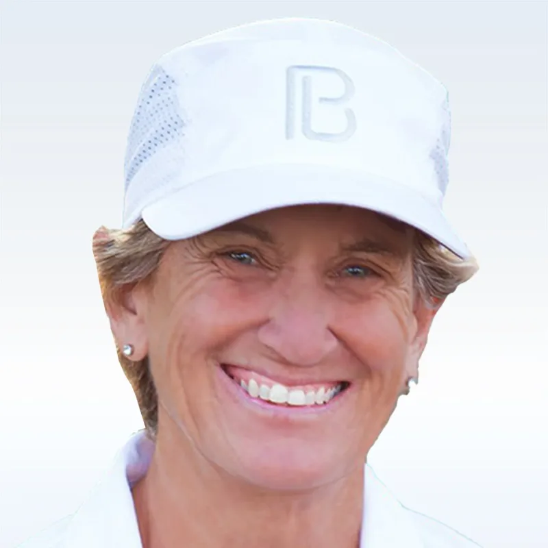 Pickleball Bella White Embroidered Cap