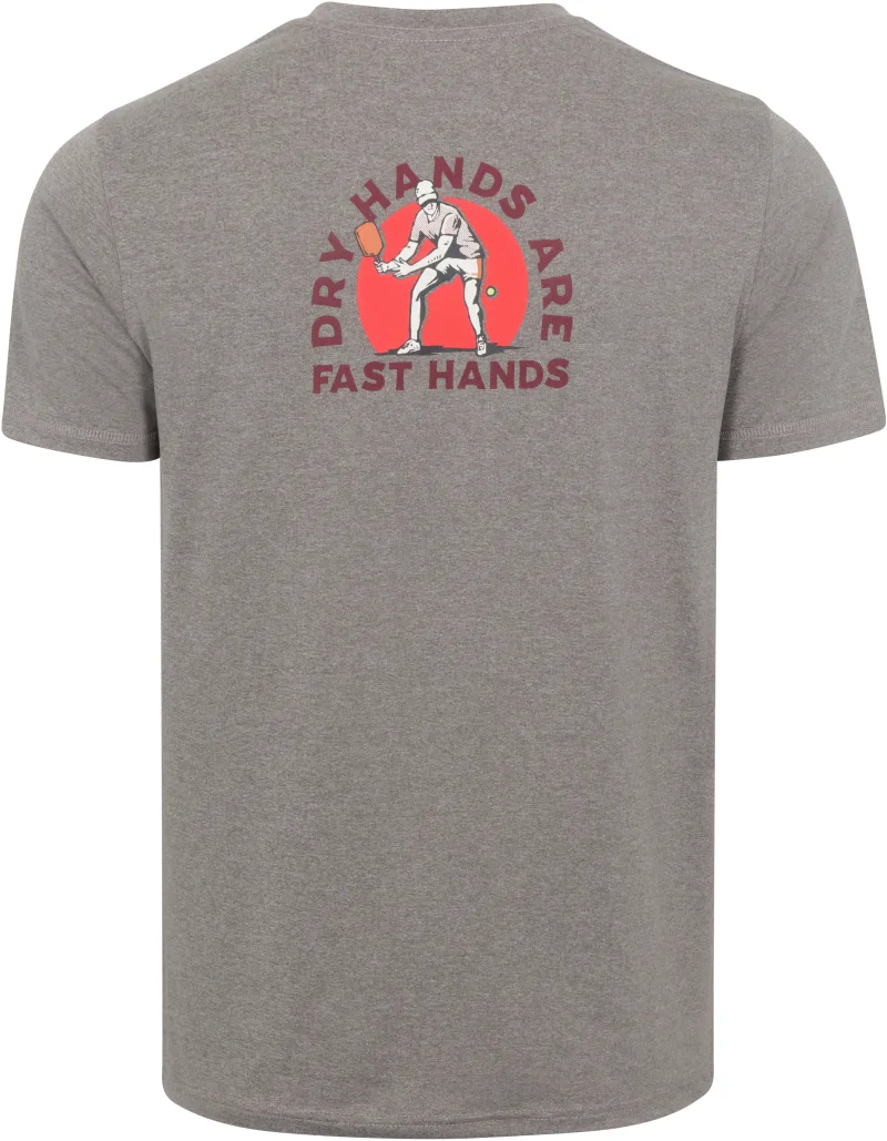 Camiseta gráfica Fast Hands para hombre de Wringer Wear | Heather Grey