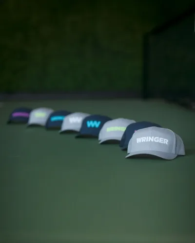 Wringer Wear Adjustable Mesh Logo Pickleball Hat | Gray