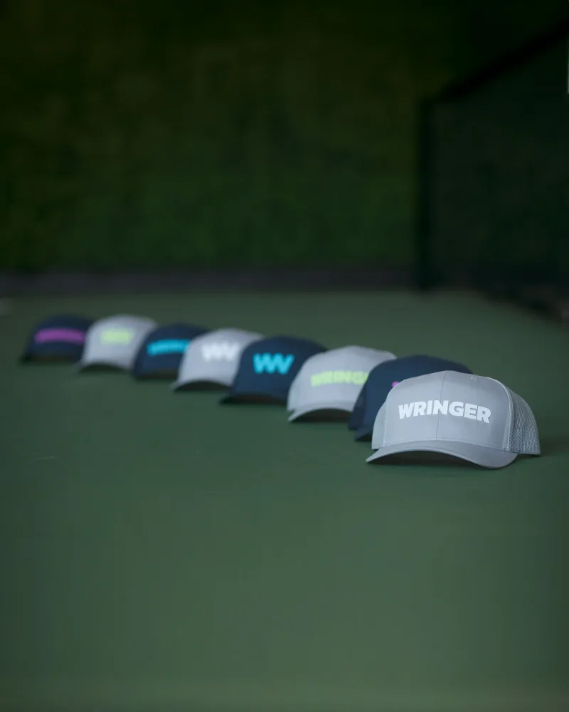 Wringer Wear Adjustable Mesh Logo Pickleball Hat | Gray